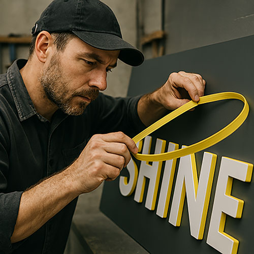 مراحل اجرای و نصب تابلو لوگو کانتر در تهران در سپهر